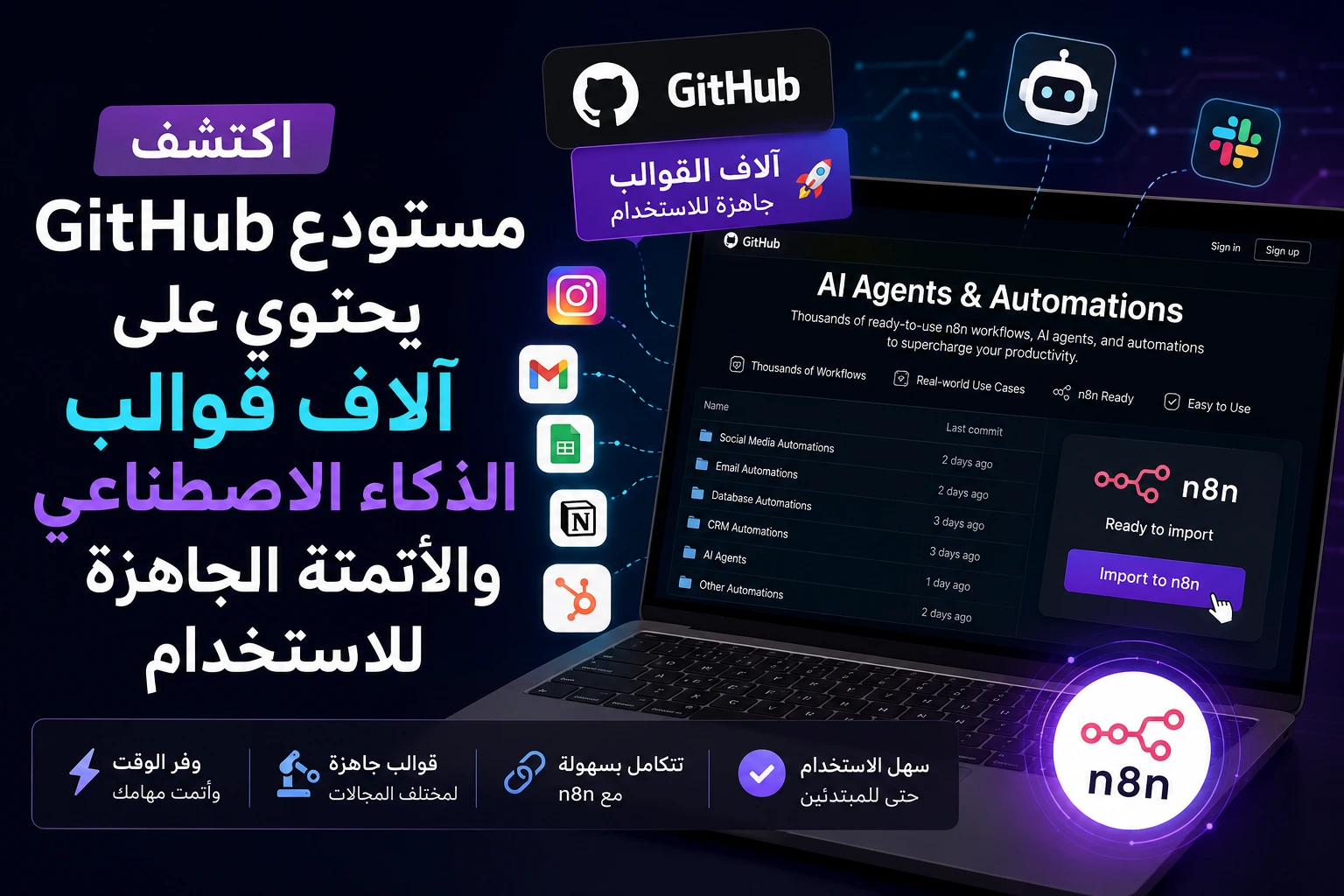 مستودع GitHub يحتوي على آلاف قوالب الذكاء الاصطناعي والأتمتة الجاهزة للاستخدام